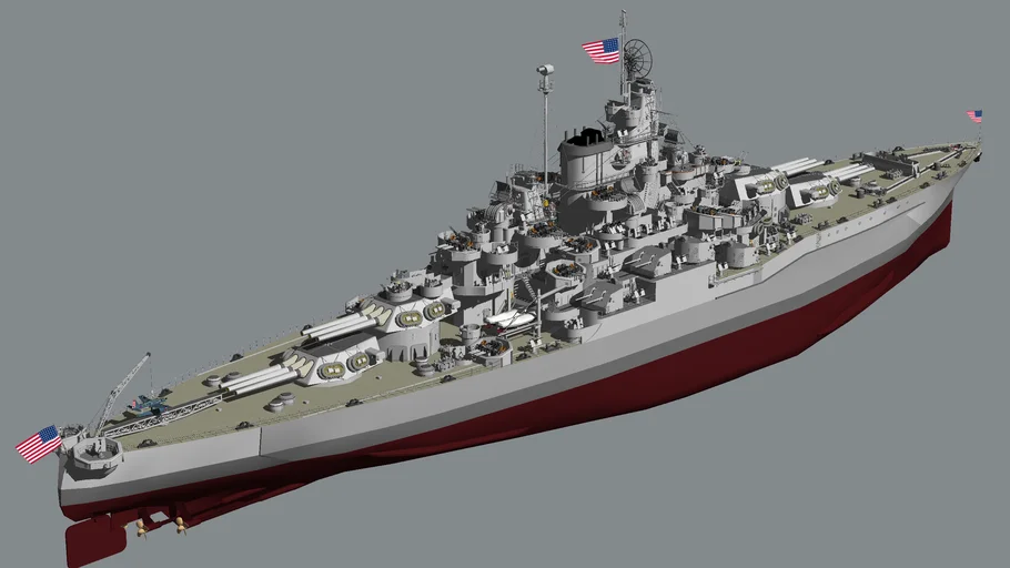 AMERICAN+NAVY+1944+USS+WEST+VIRGINIA+COLORADO+CLASS+BATTLESHIP
