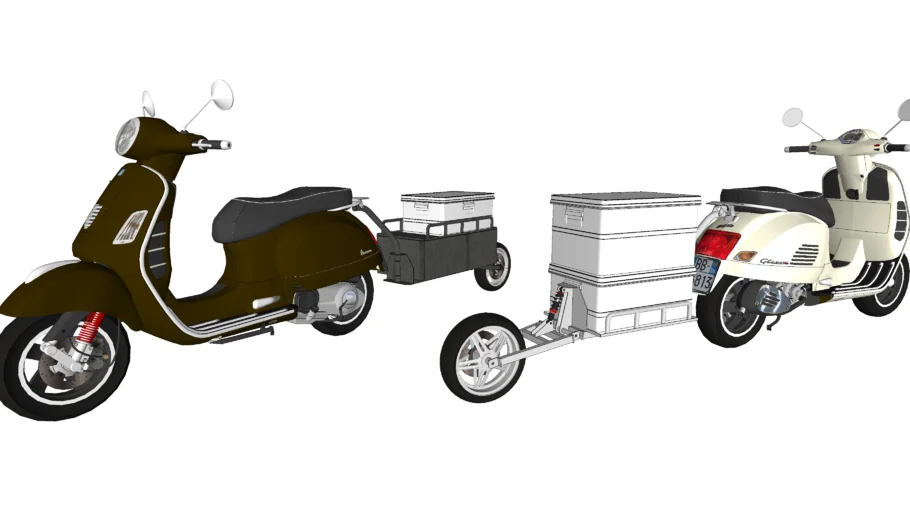 vespa trailer. motorcycle trailer