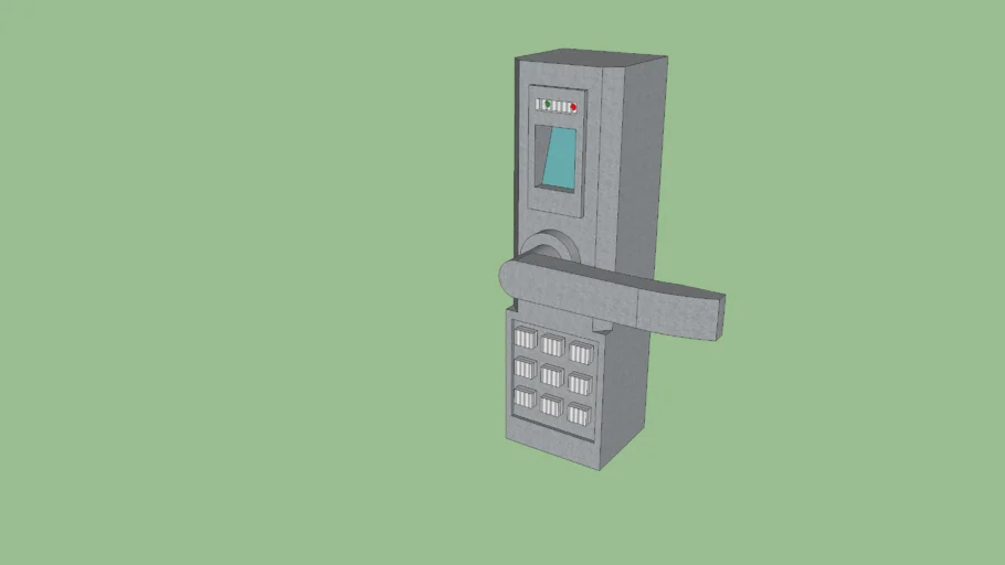 Fingerprint and code door lock handle