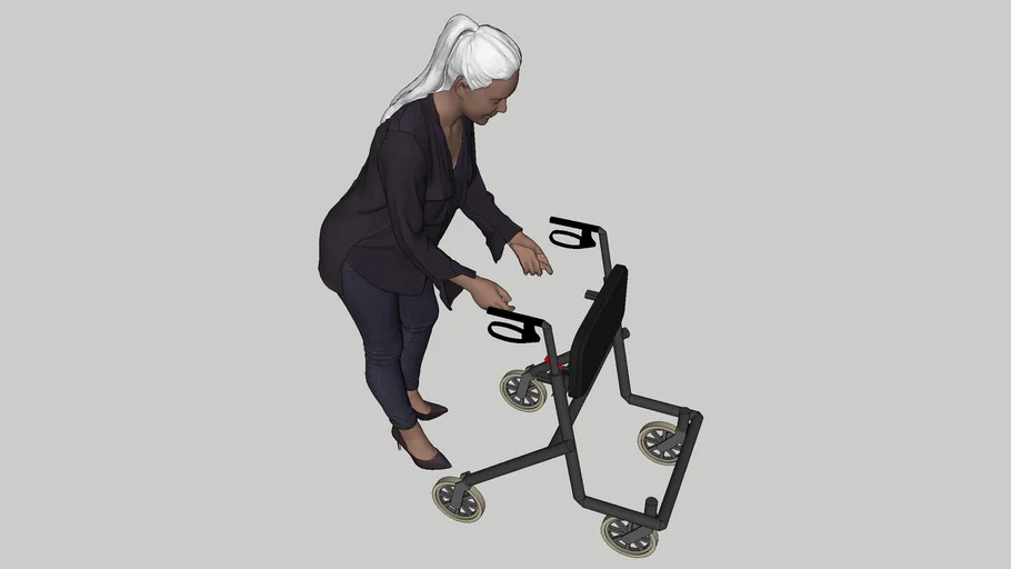 Old Woman with Walker