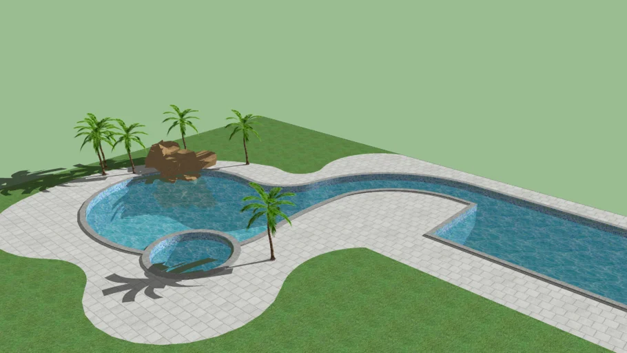 Outdoor swimming pool area