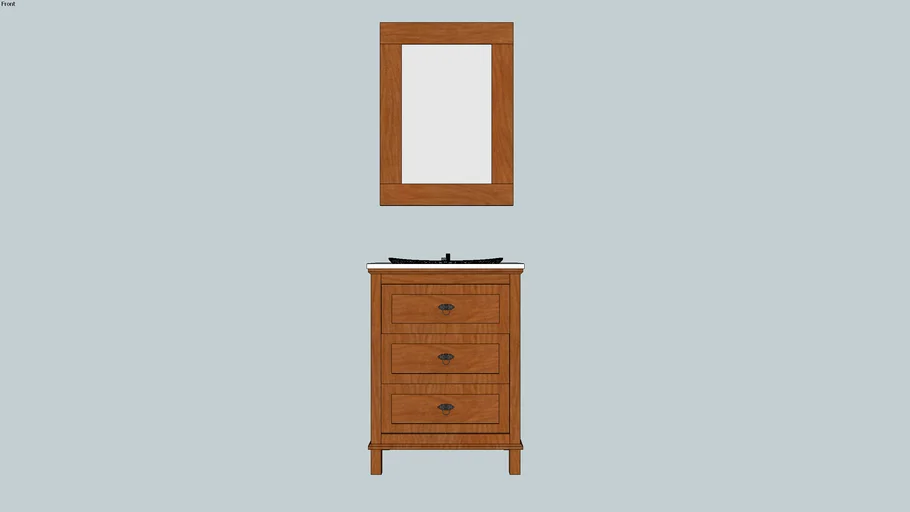 mueble baño rustico