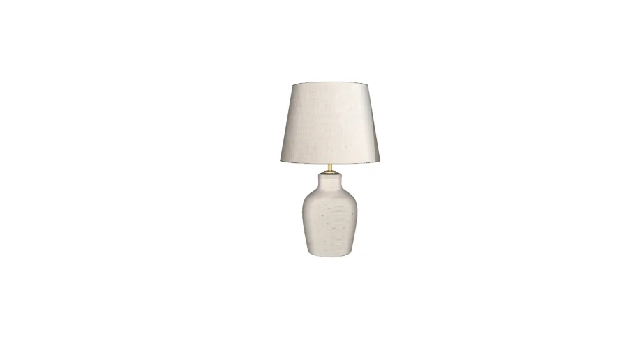 IKEA BLIDVÄDER Table lamp, off-white ceramic/beige