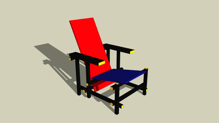 Red and Blue Chair, Gerrit Rietveld.