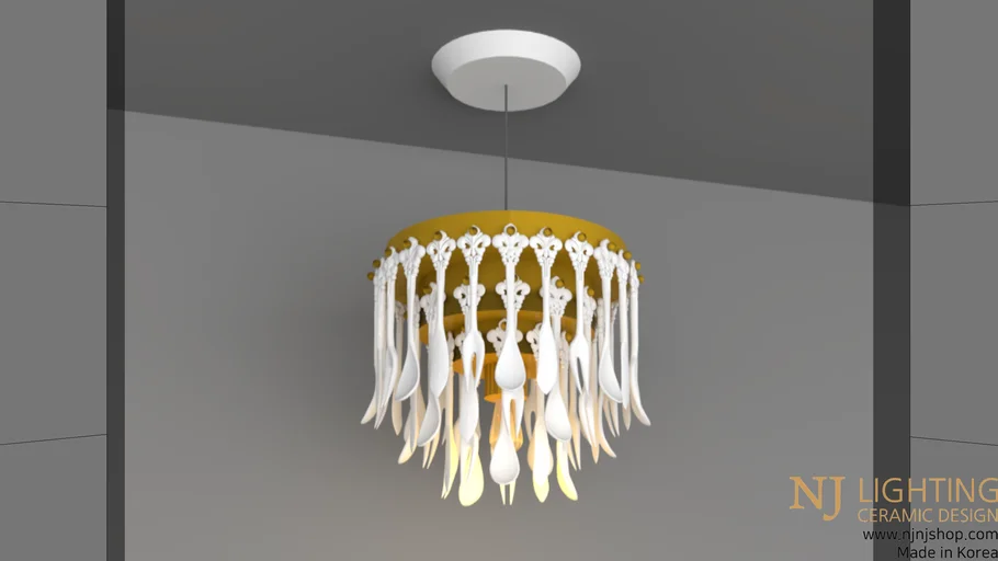 Cutlery 230 (G) Chandelier lighting Nj Lighting(v-ray)