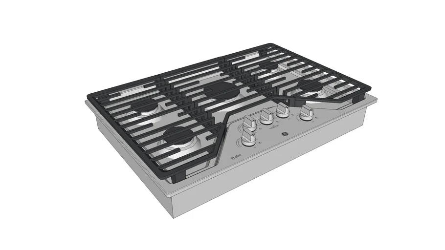 GE Profile™ 30" Built-In Gas Cooktop with 5 Burners and Optional Extra-Large Cast Iron Griddle