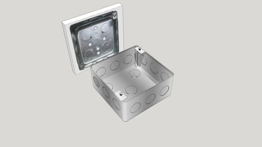 Cajetin Metálico 4X4 Inch para cableado Eléctirco