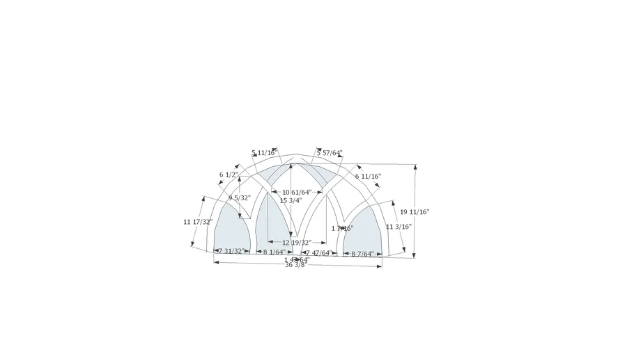 Semi circle window woodwork