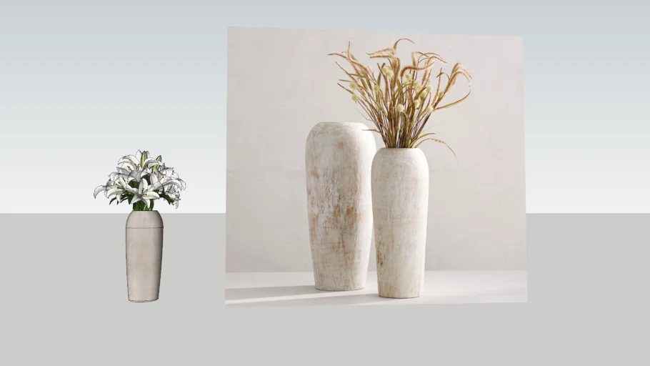 POTTERYBARN - Handmade Mango Wood Vases