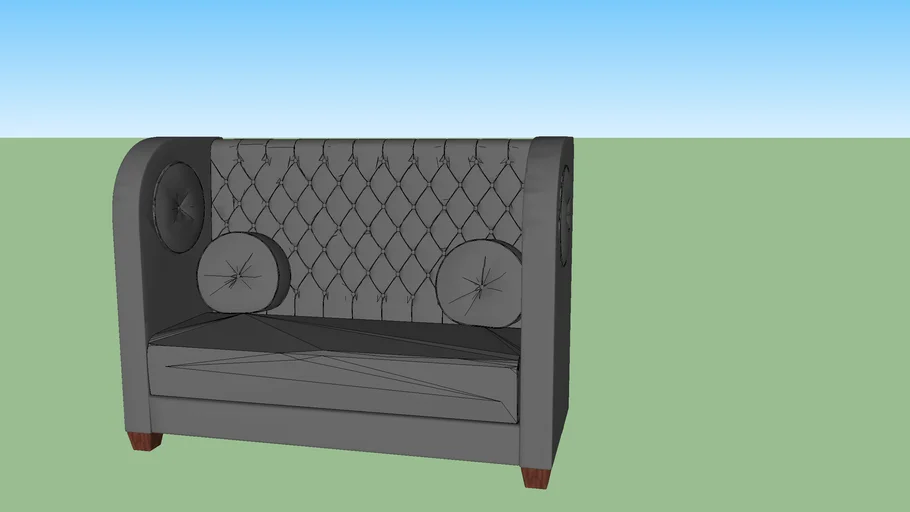 sofa lounge armchair luxury low poly