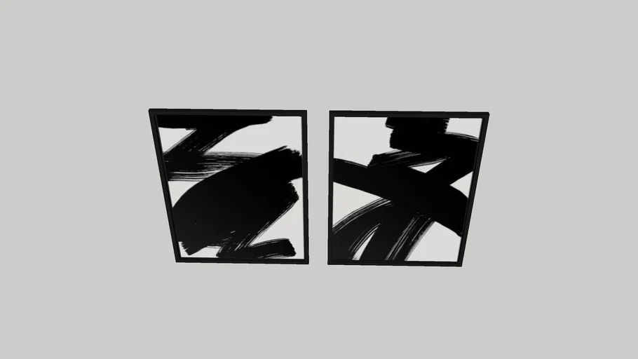 set 2 Cuadros moderno Abstracto