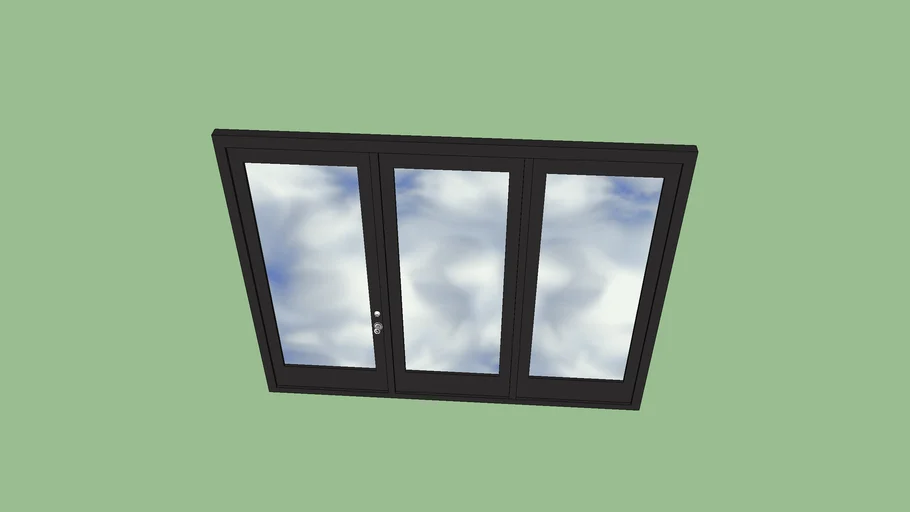 3 Panel Glass Door