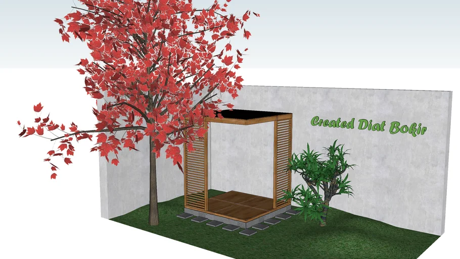 Gazebo Taman bergaya Jepang