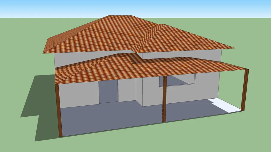 telhado casa varanda