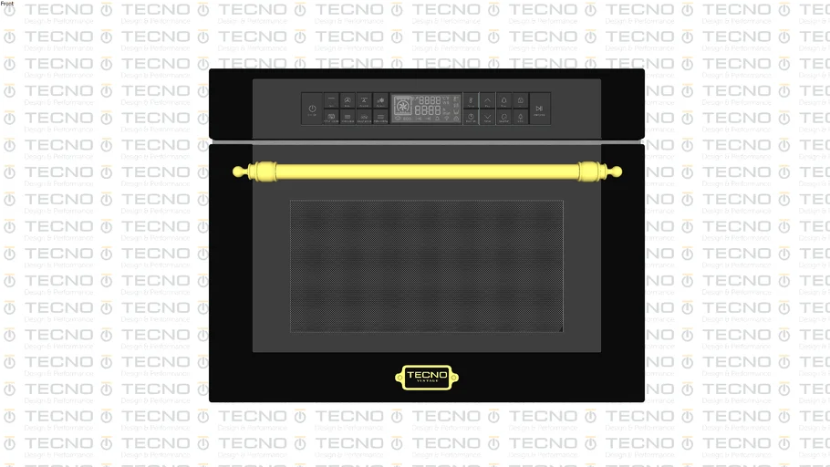 MICROONDAS COMBINADO TECNO VINTAGE PRETO FOSCO