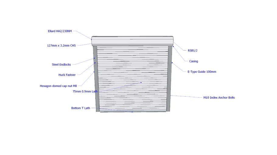 Ace Engineering Roller Shutter Door with Tube Motor & Brake
