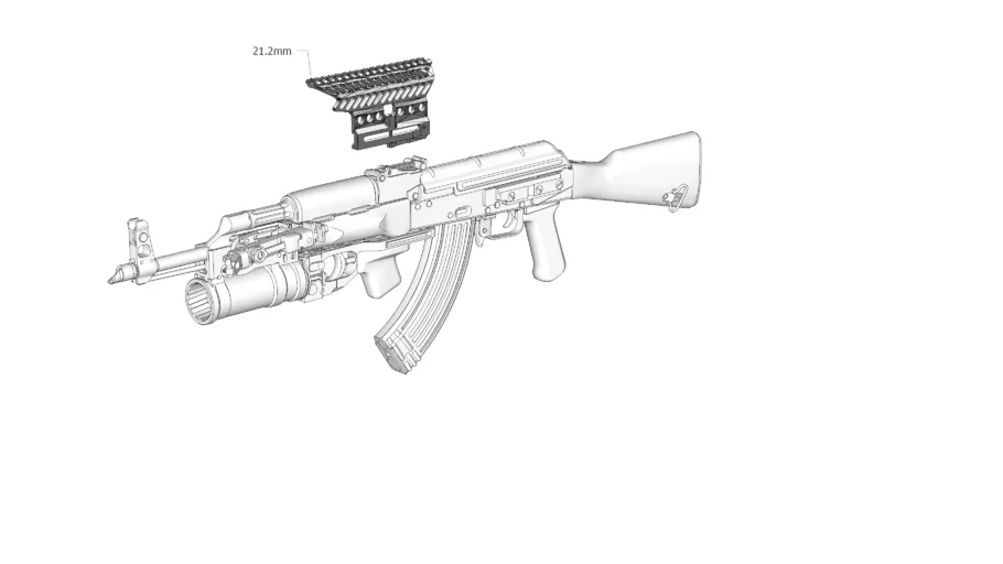 【TARKOV】GP25+AKM 3D MODEL