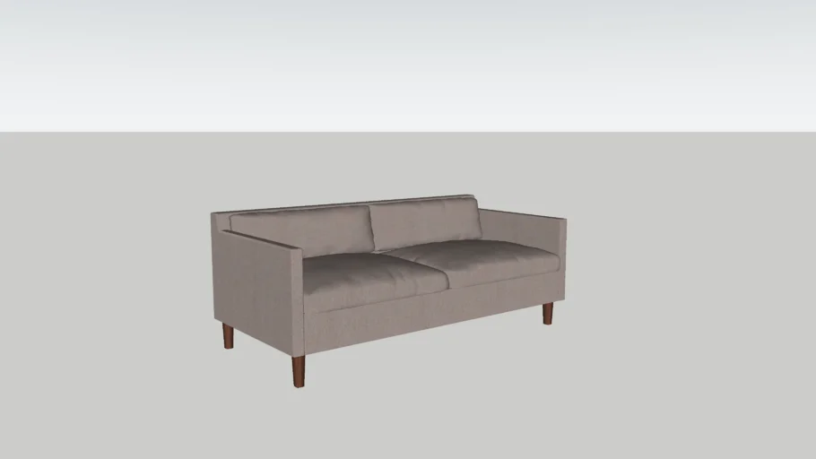 Realistic Mid Century Basic Sofa or Couch