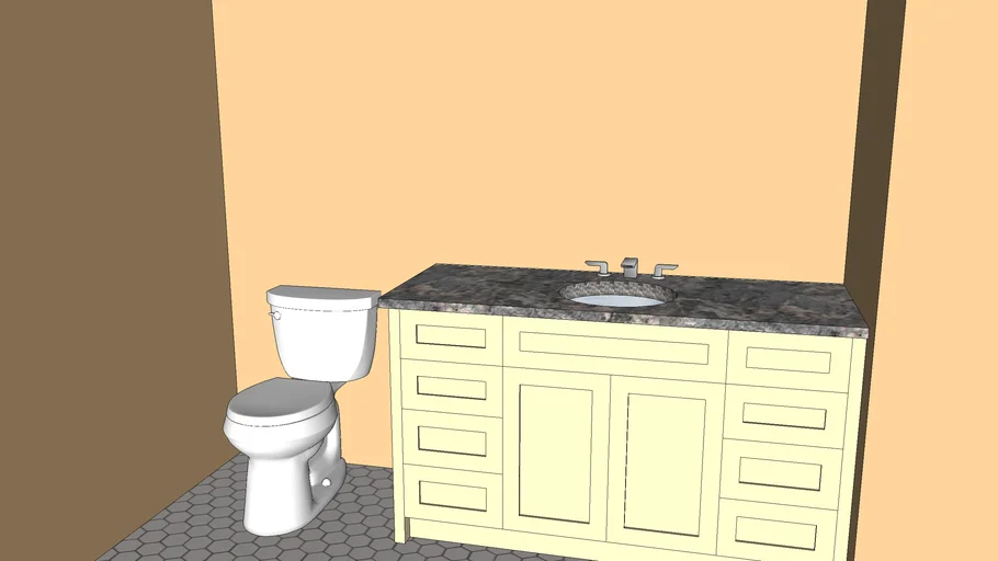 simple bathroom vanity