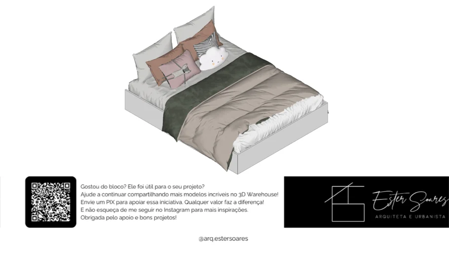 Cama Queen com decoração infantil