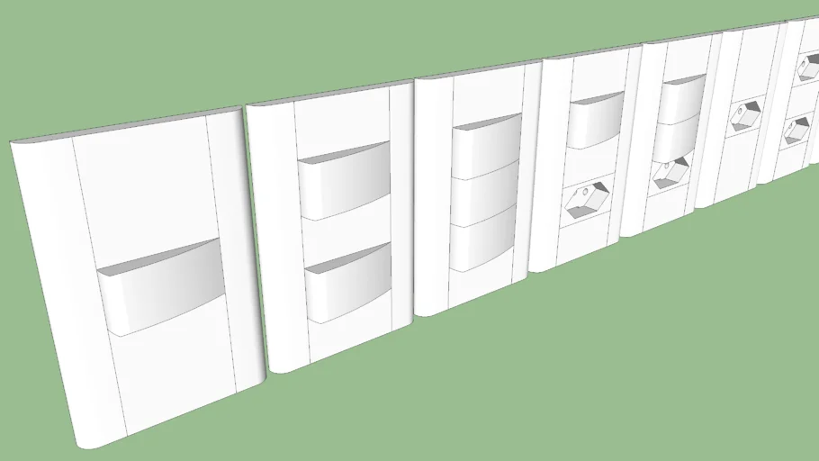 Tomadas interruptores e espelhos