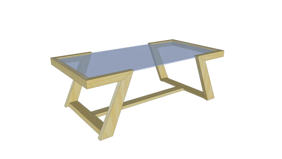 Wooden coffee table