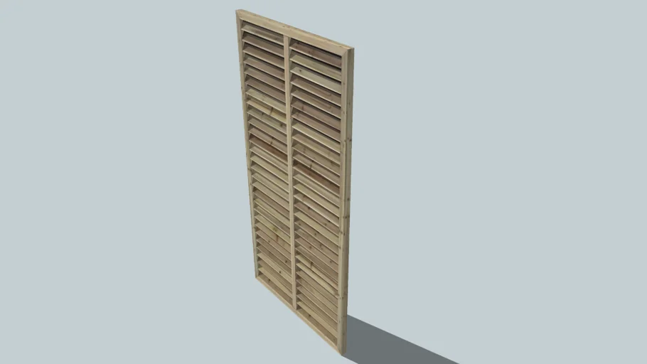 Timber Louvre Screen Panel