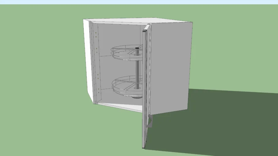 Meuble de cuisine haut 1 porte d'angle "Silver" Lapeyre