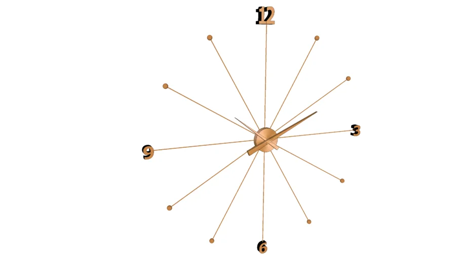 Wall Clock Rose gold