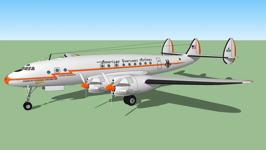 American Overseas Airlines 1948 Lockheed L 049 Constellation