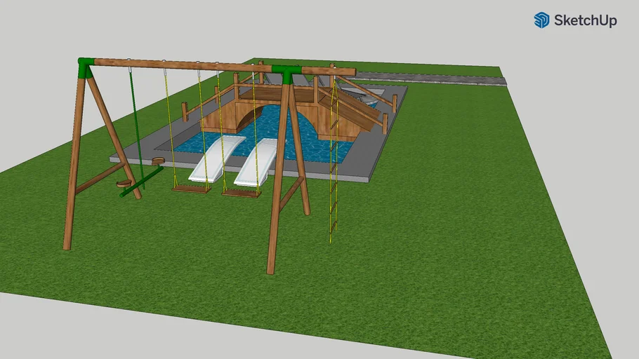 Piscine Avec Pont