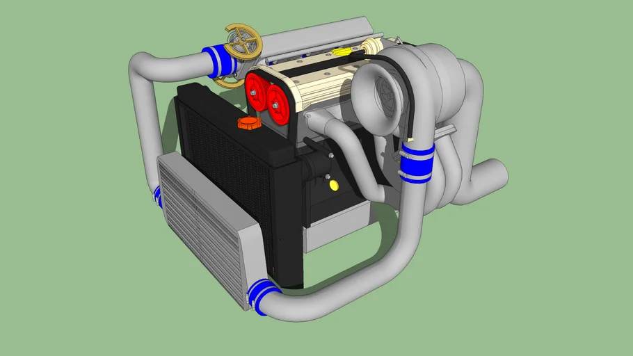 Opel C20xe 2.0 16v Turbo Intercooler Car engine V2
