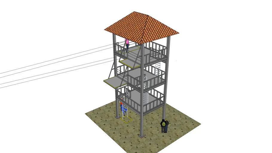 Rope course tower