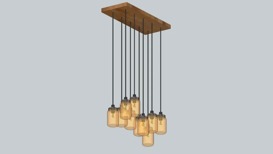Chandelier jar lamp