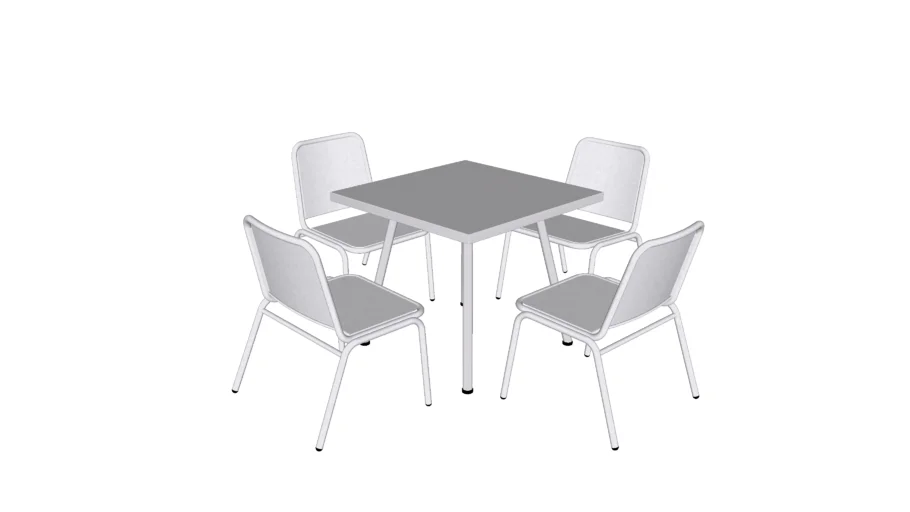 Juego de Mesa Zapopan Cuadrada / Zapopan Square Table Set / MXR-ZAP-S-M01