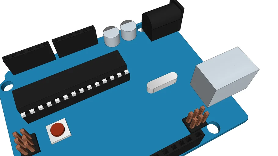 Basic Arduino Uno model (to scale give or take 1 mm)