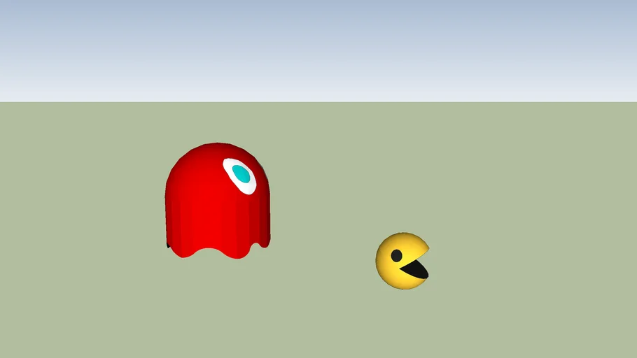 Pacman and red Ghost "Blinky"