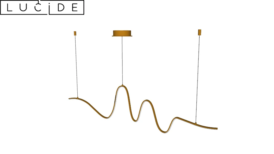 Lucide Premium LAMBADA - Pendant light - LED Dim. - 1x33W 2700K/3200K - Matt Gold / Brass
