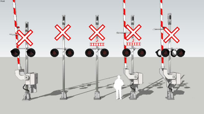 Canadian Railroad Crossing signal set