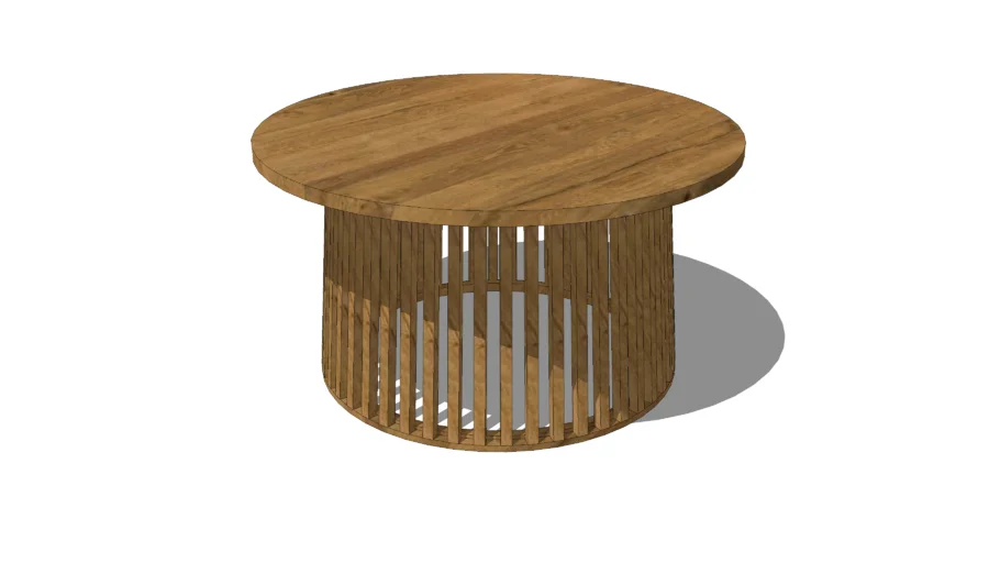 Mango wood round coffee table