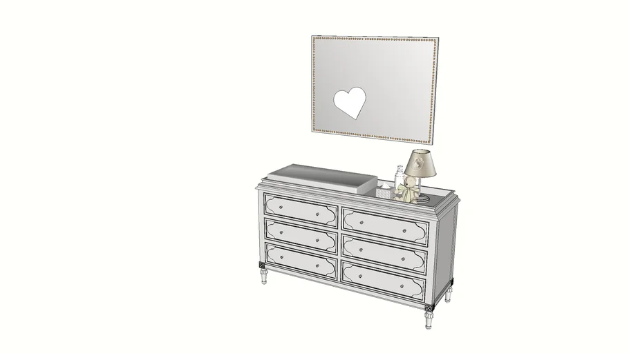 RESTORATION HARDWARE BELLINA DRESSER and PINBOARD