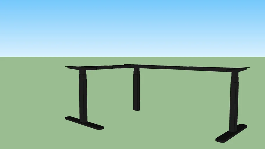 Electric Sit Stand Corner Desk L Shaped