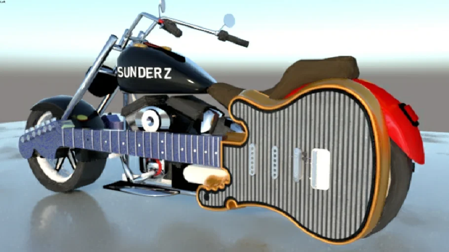 BIKE WITH GUITAR DESIGN ON IT (NEW BIKE DESIGN)