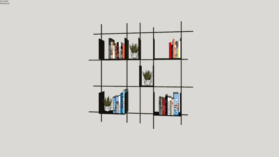 metallic book shelf