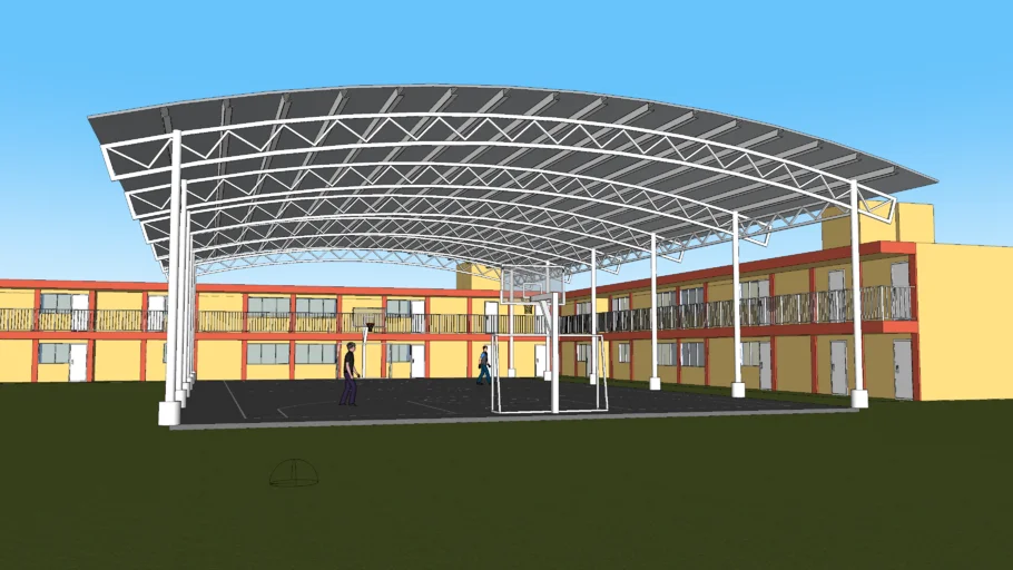 domo y cancha de basquetbol