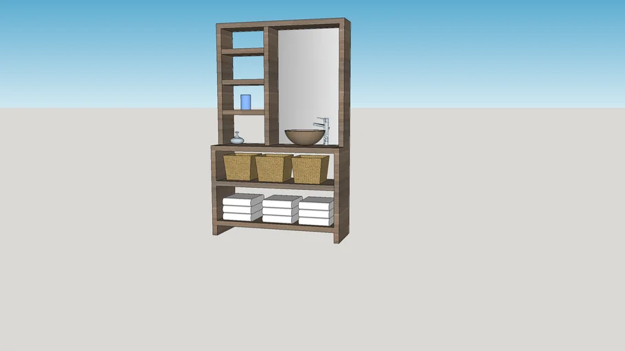 bathroom hutch with sink