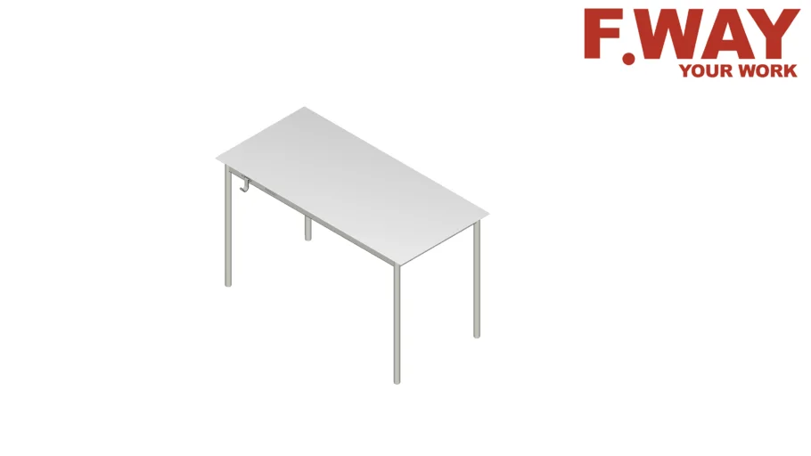 Mesa Float com Recorte e Tampo Chanfrado