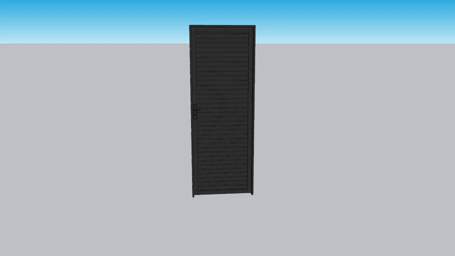 PORTA VENTILADA ALUMINIO PRETO