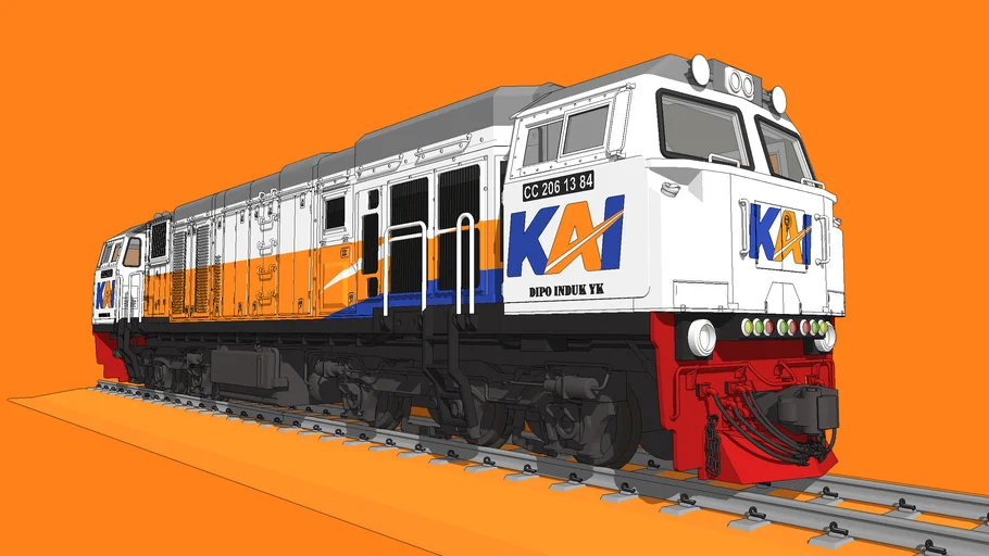 CC 206 (GE-CM20EMP locomotive) - PT. KAI