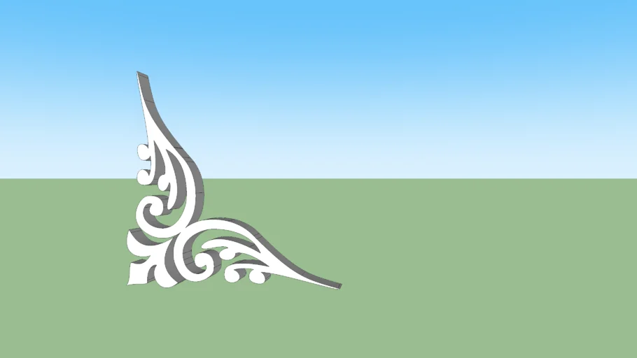 Ornamental Corner Design CNC LASER CUT